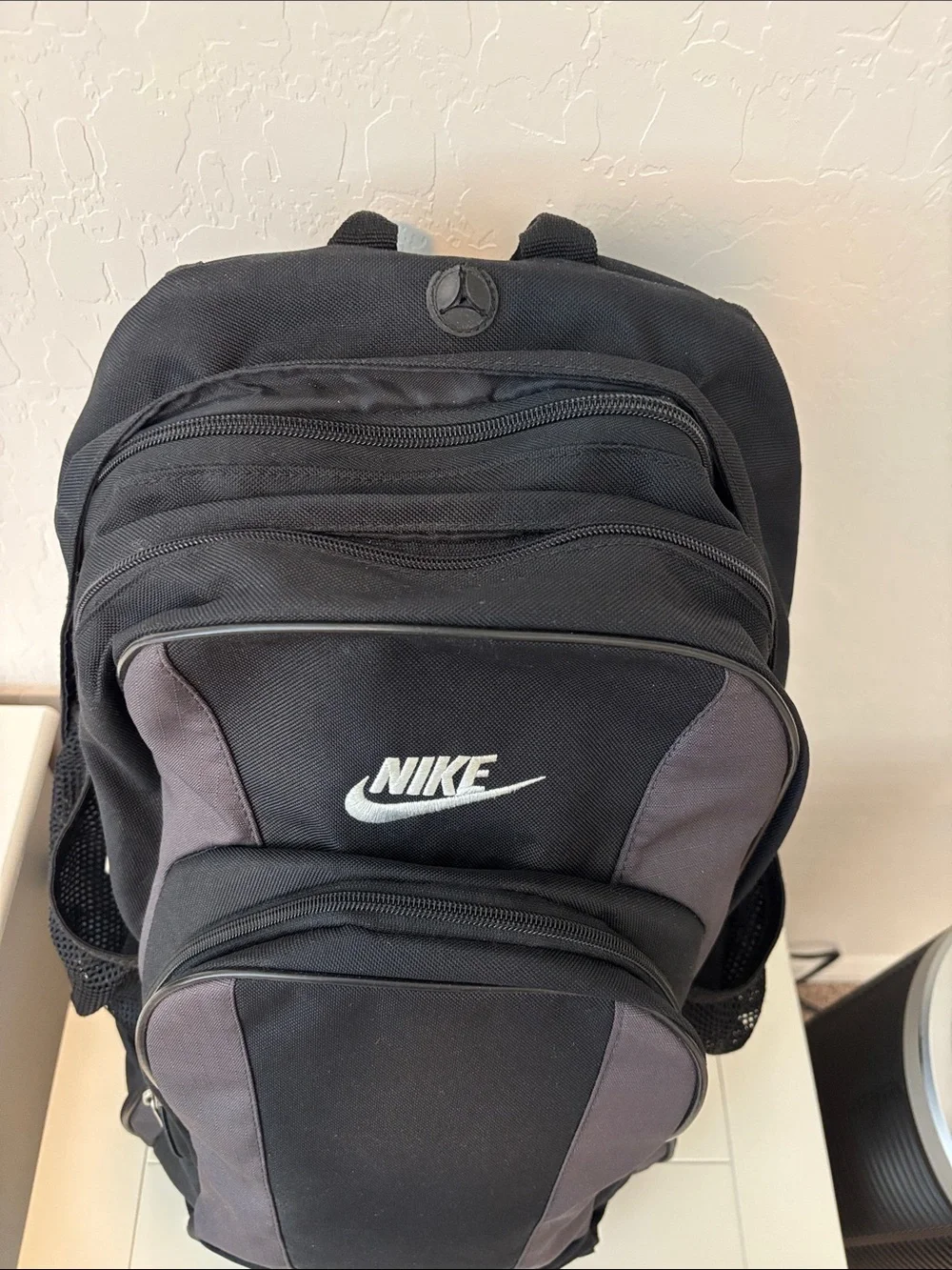 Nike Men's Black and Gray Two-Tone Backpack